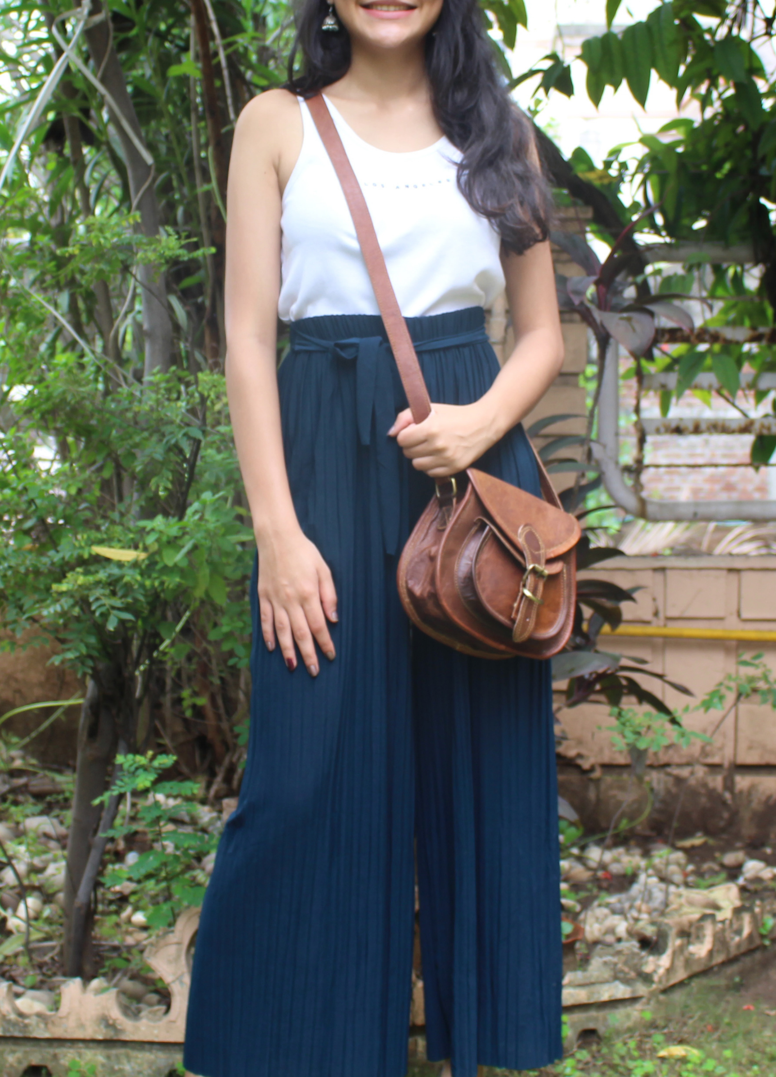 Genuine Leather Womens Sling Cross body Purse Saddle Brown Bag